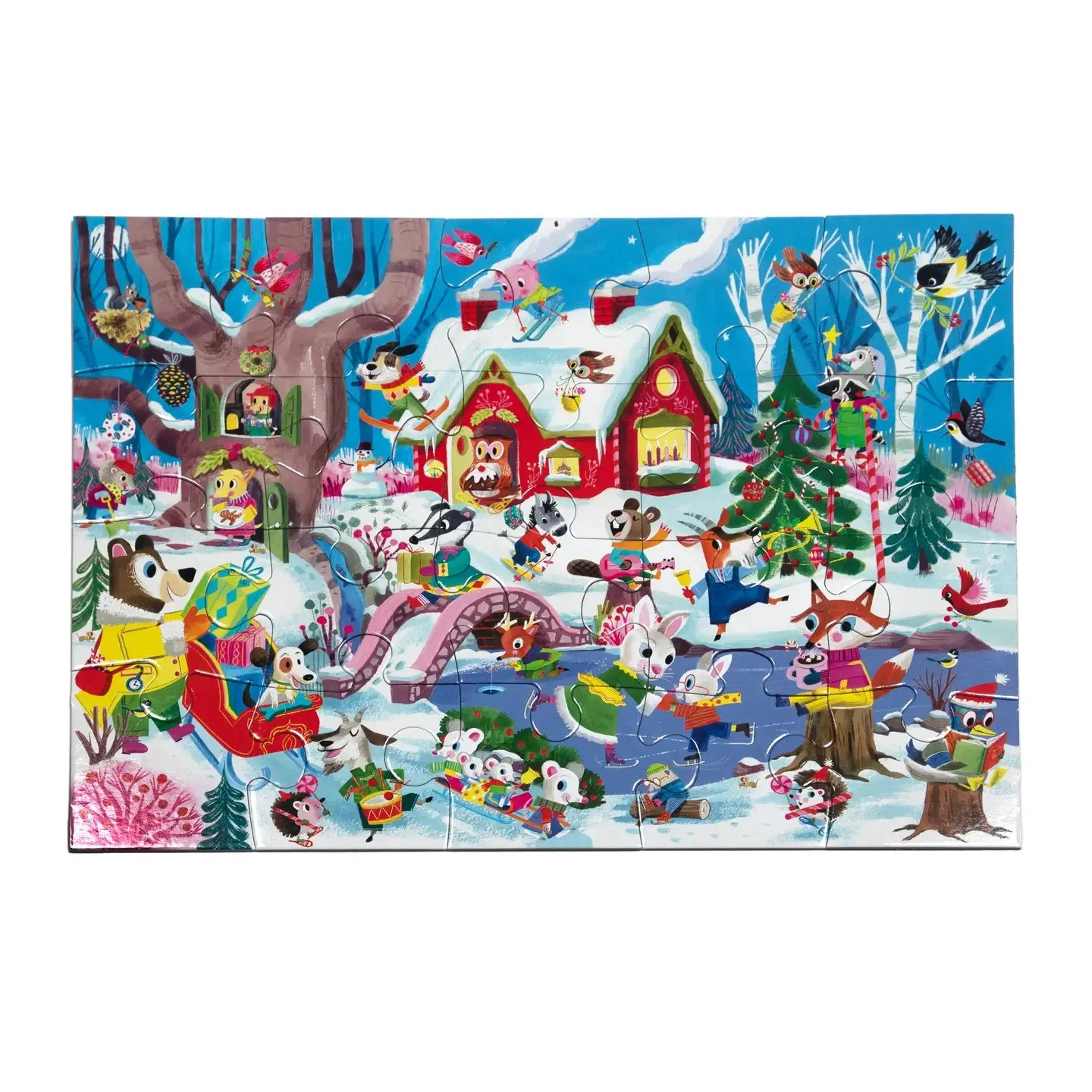 eeBoo 20 Piece Puzzle Woodland Winter