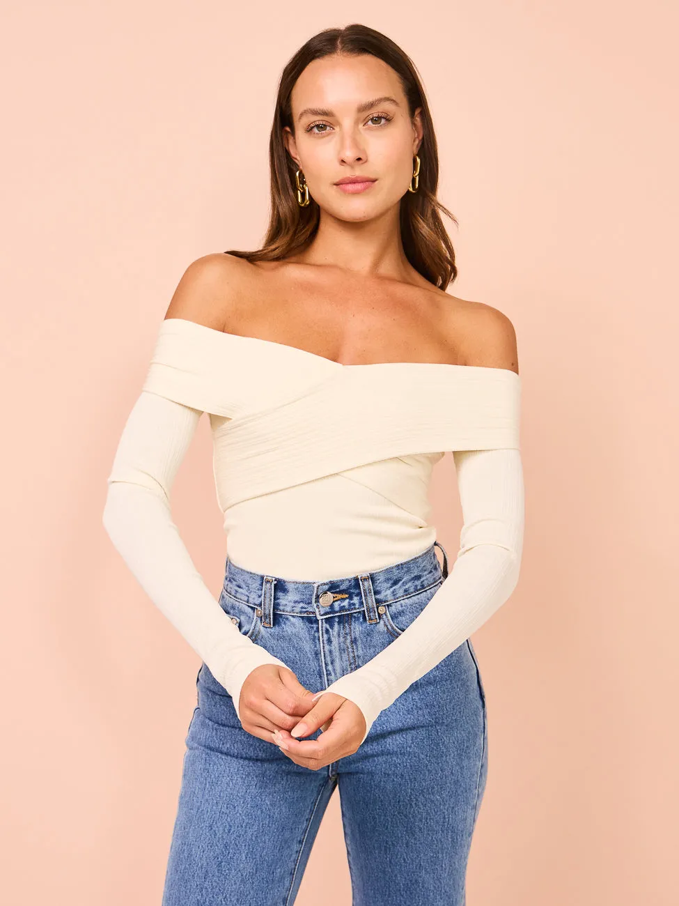 Elka Collective Iman Bodysuit in Ecru