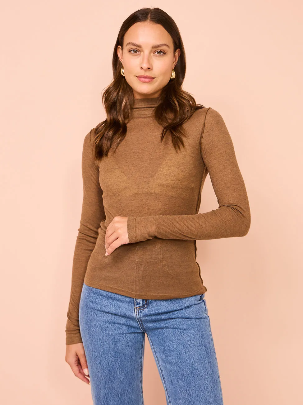 Elka Collective Remi Top in Camel Marle