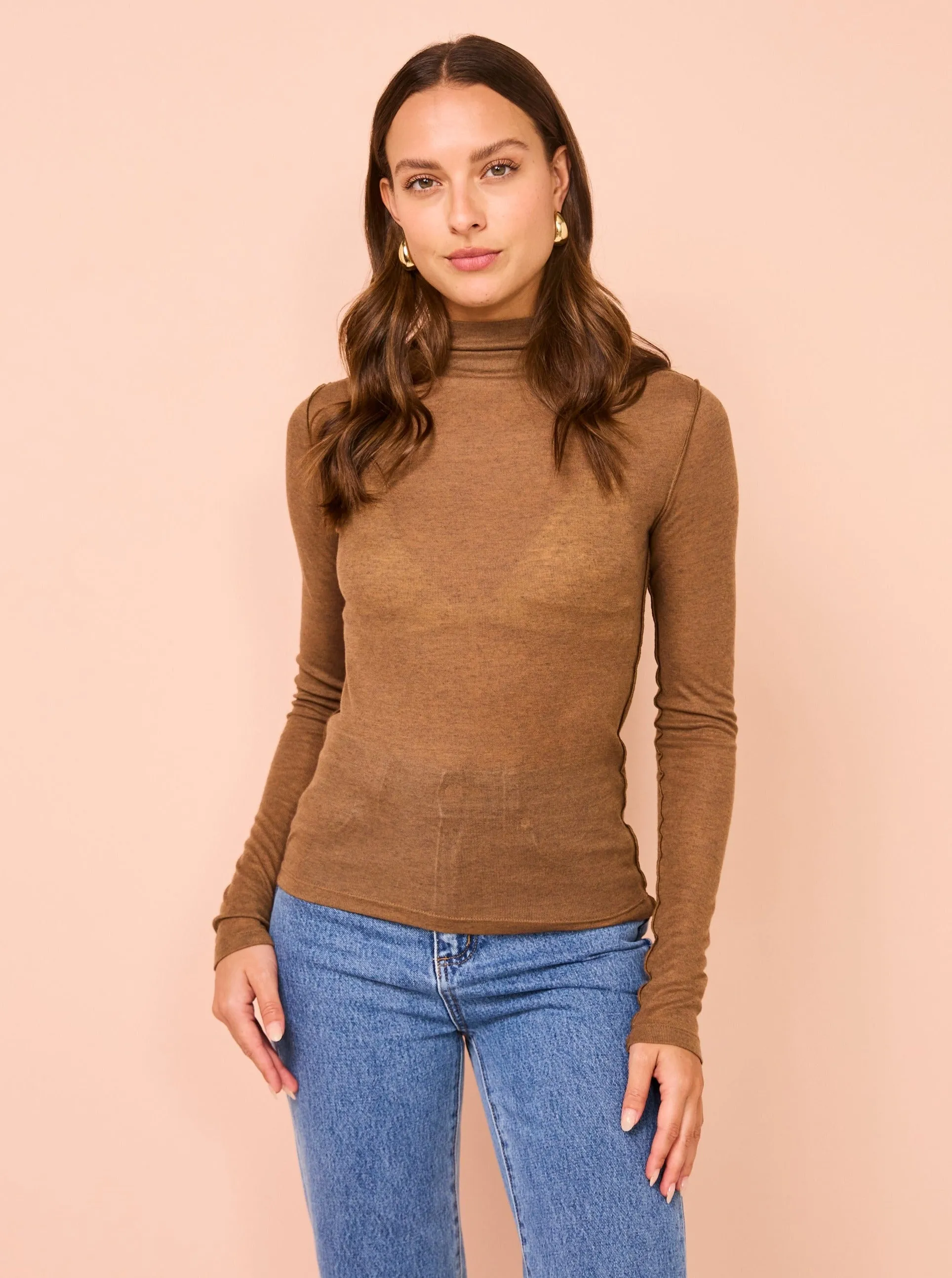 Elka Collective Remi Top in Camel Marle