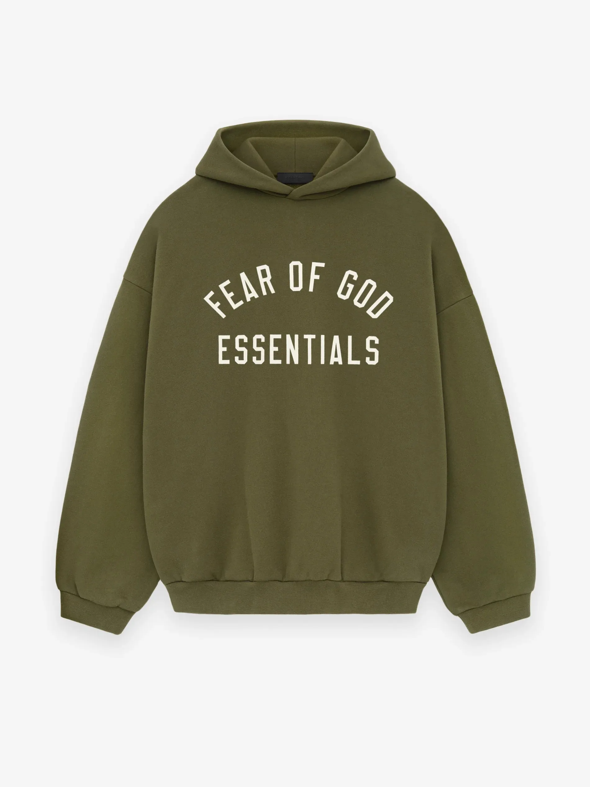 ESSENTIALS - Fleece Hoodie Military