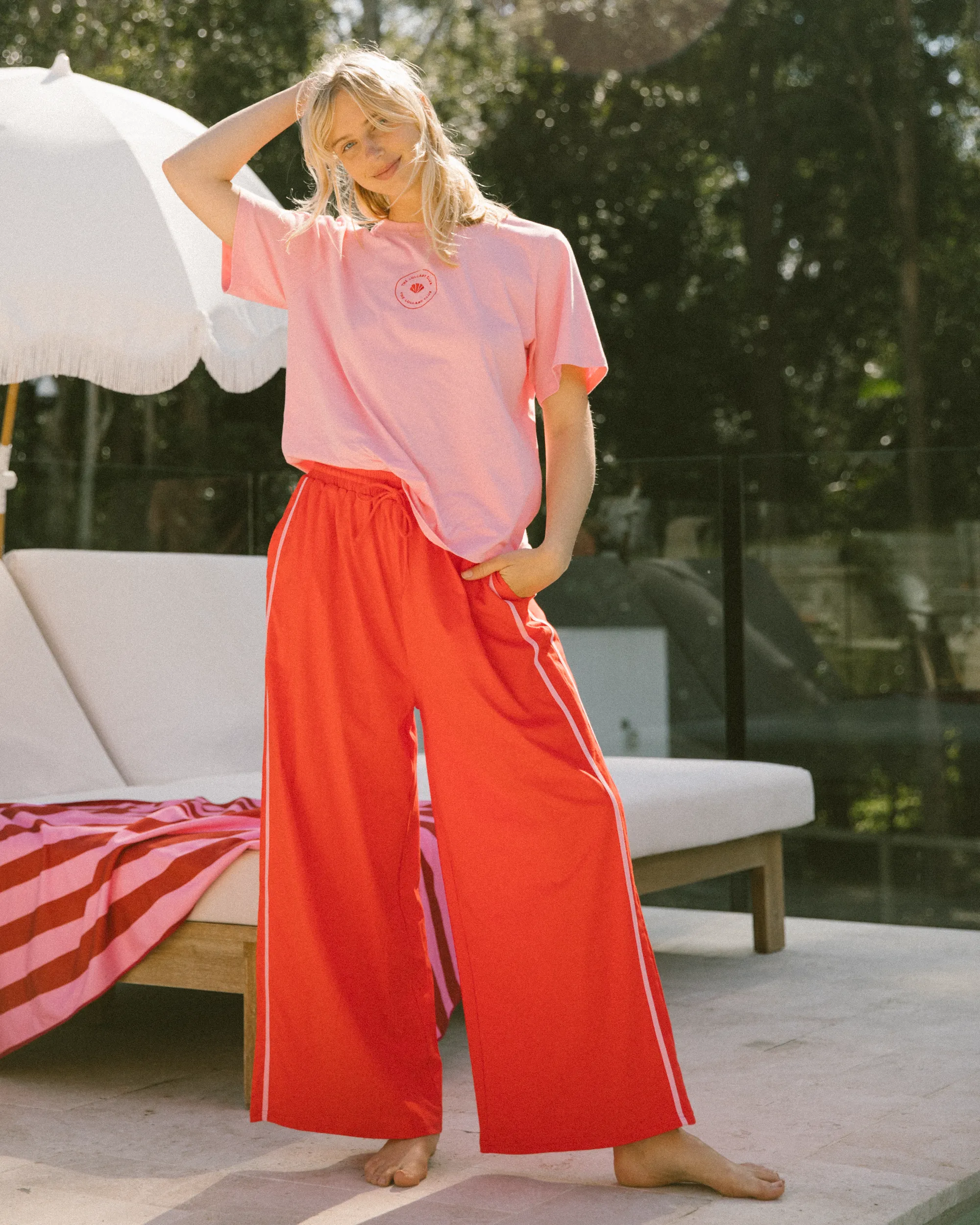 Essentials Pants | Red & Pink