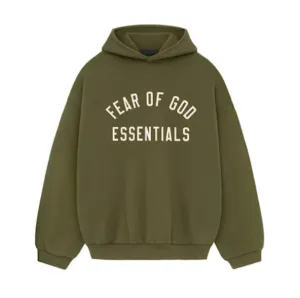 Fear of God Essentials Fleece Hoodie Military