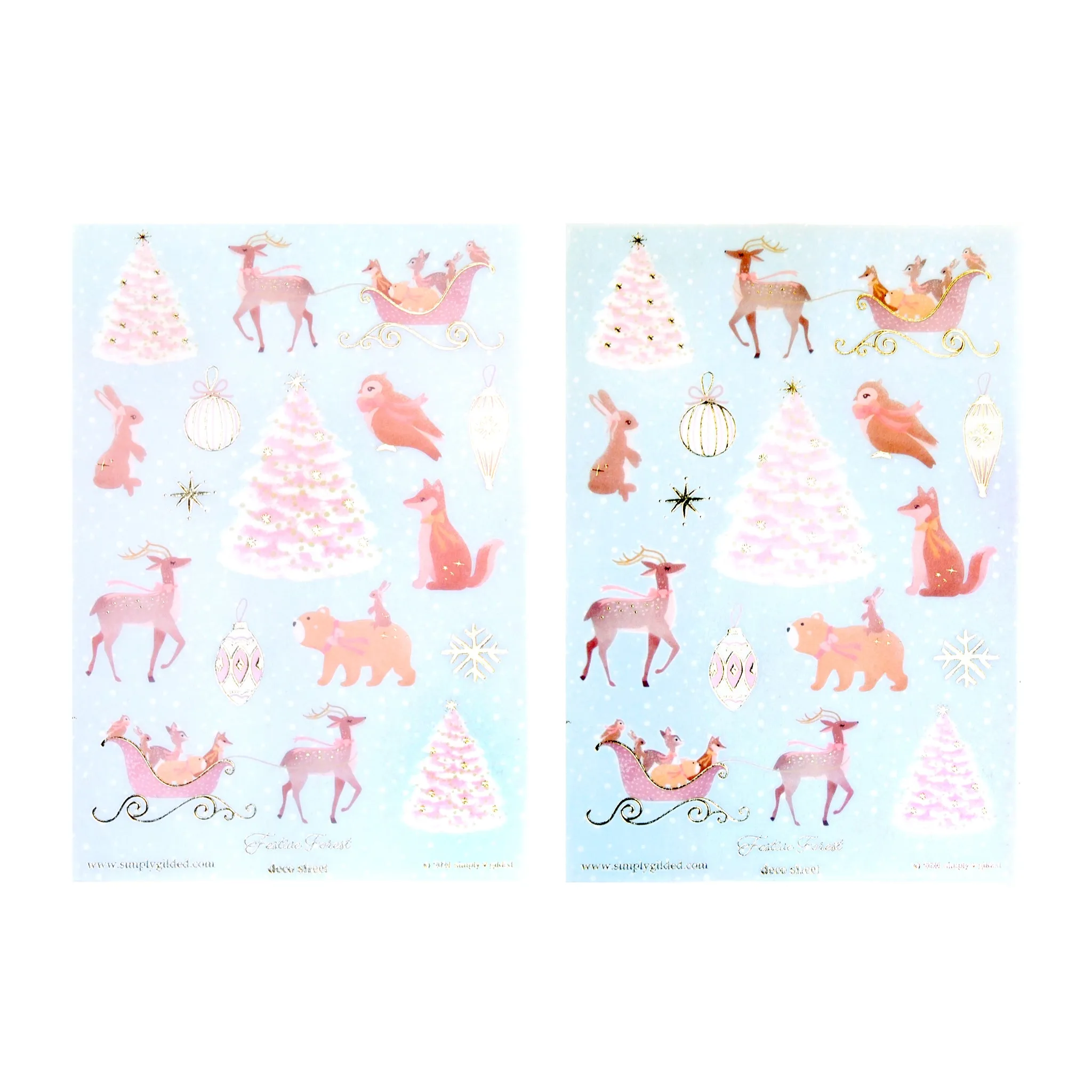 Festive Forest (Deco Sheet   light gold foil) (you pick)