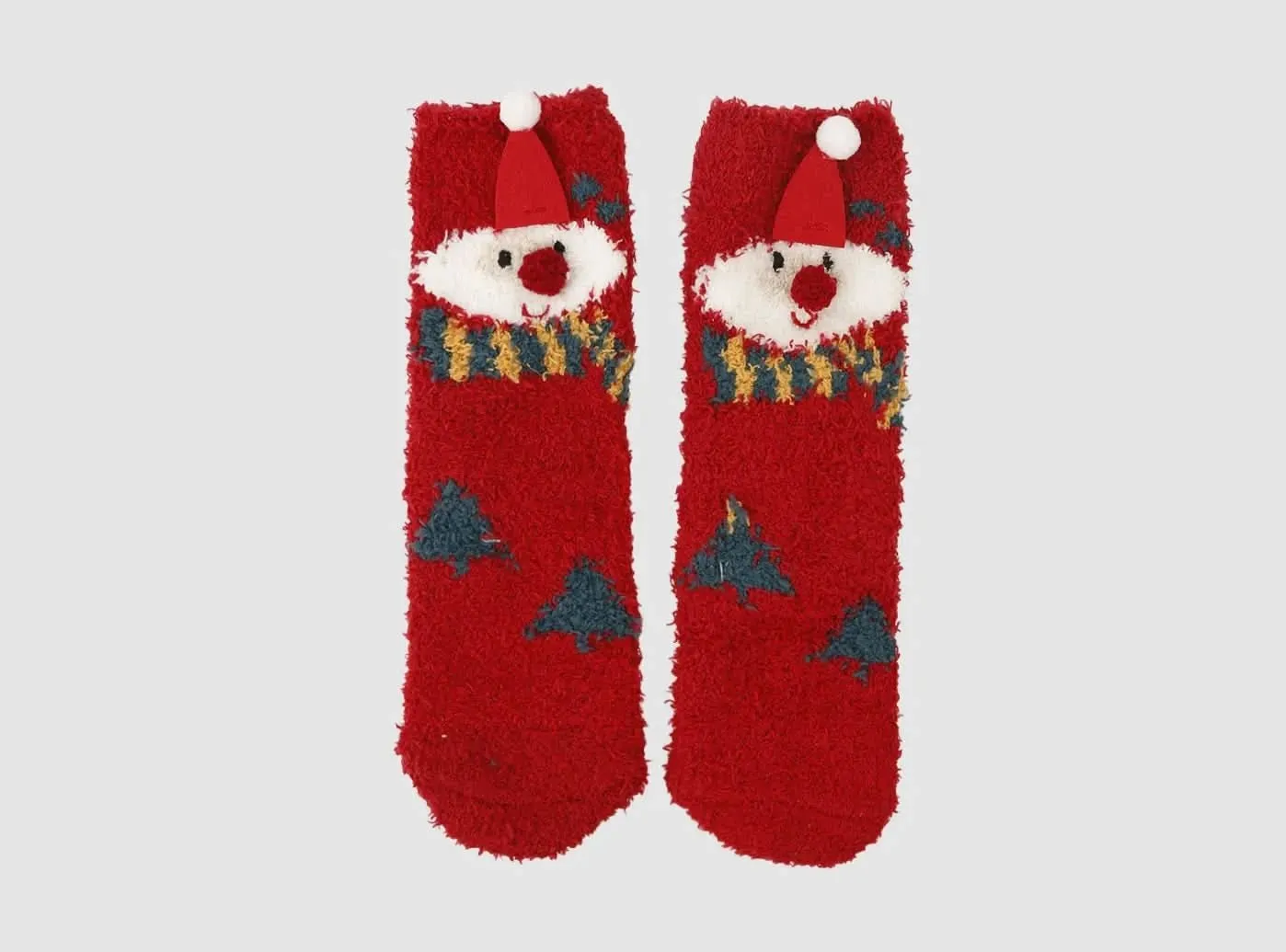 FitVille Women's Fuzzy Christmas Socks V2-3-Pack