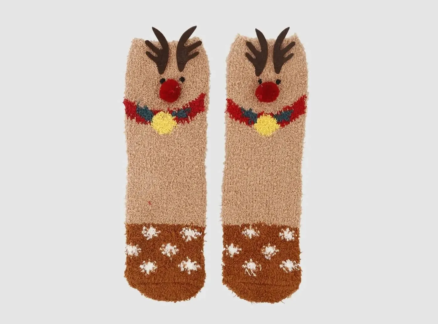 FitVille Women's Fuzzy Christmas Socks V2-3-Pack