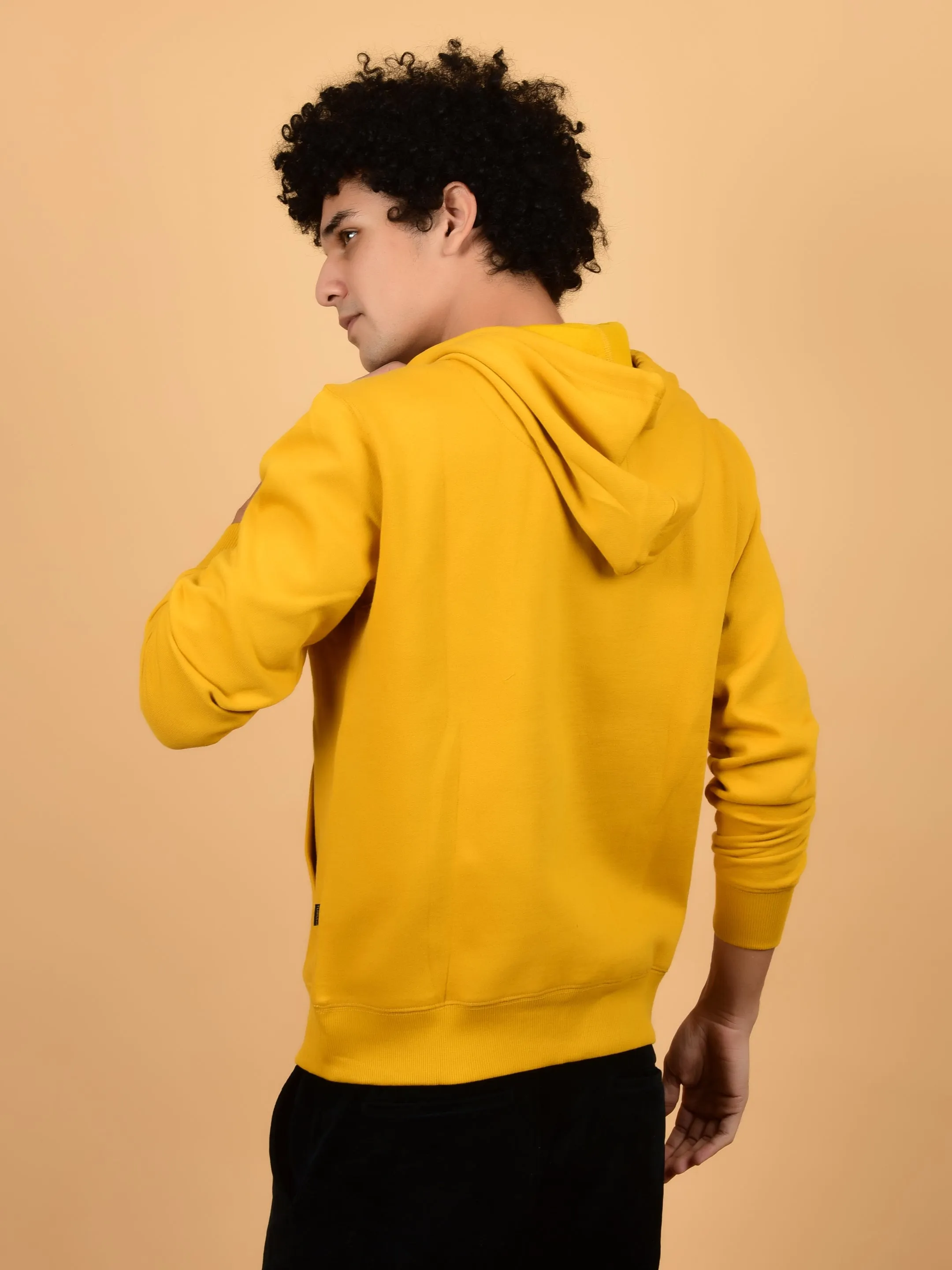 Flawless Men Winter Yellow Hoodie