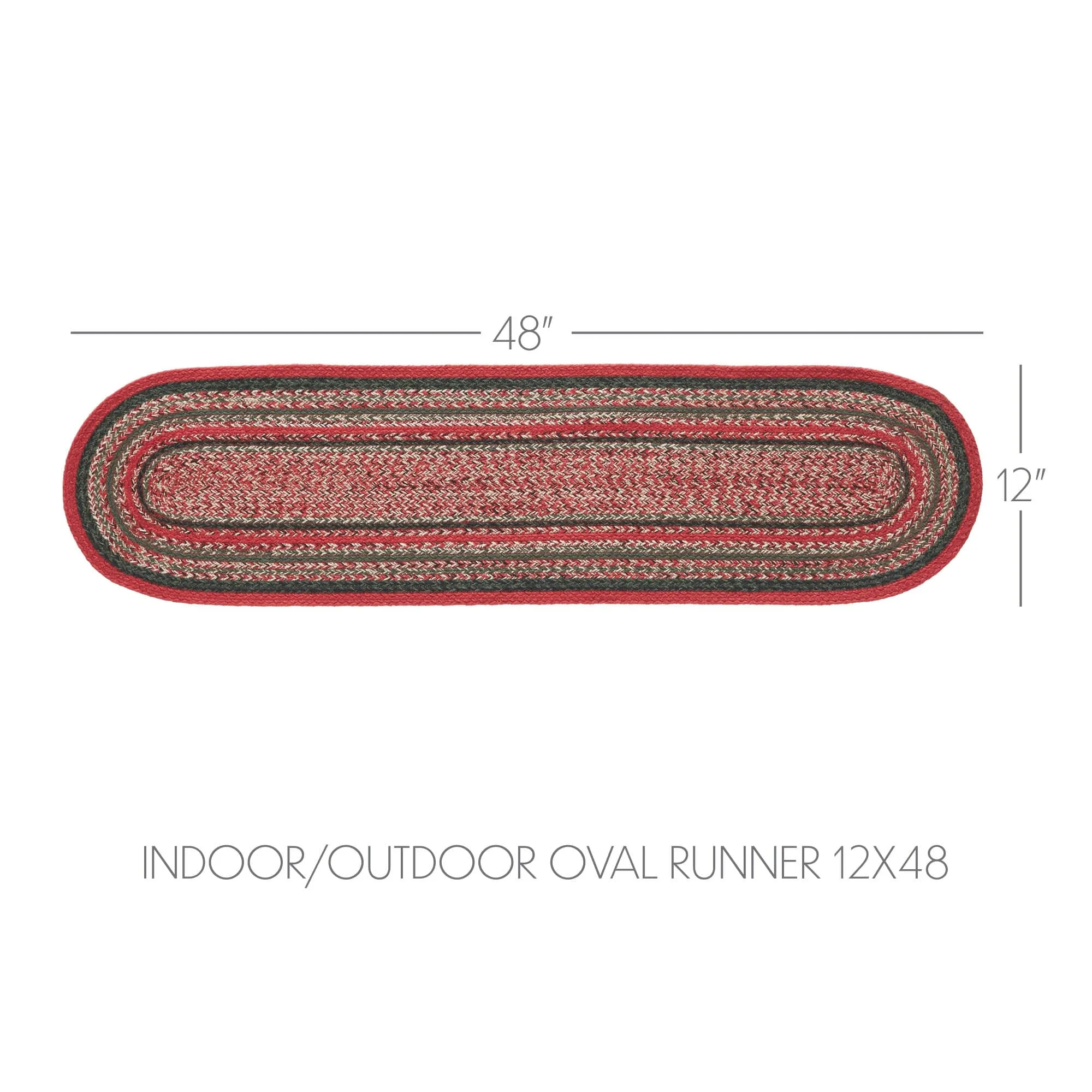 Forrester Indoor/Outdoor Braided Oval Runner 12x48"