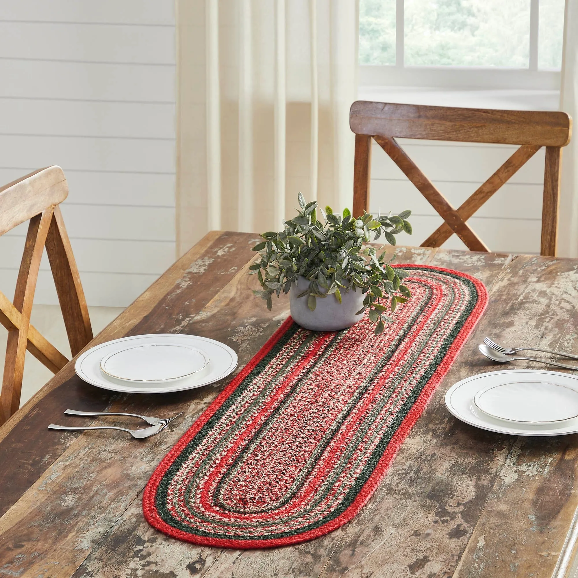 Forrester Indoor/Outdoor Braided Oval Runner 12x48"