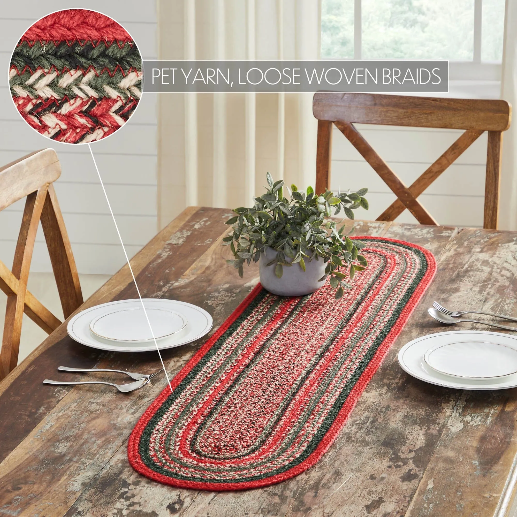 Forrester Indoor/Outdoor Braided Oval Runner 12x48"