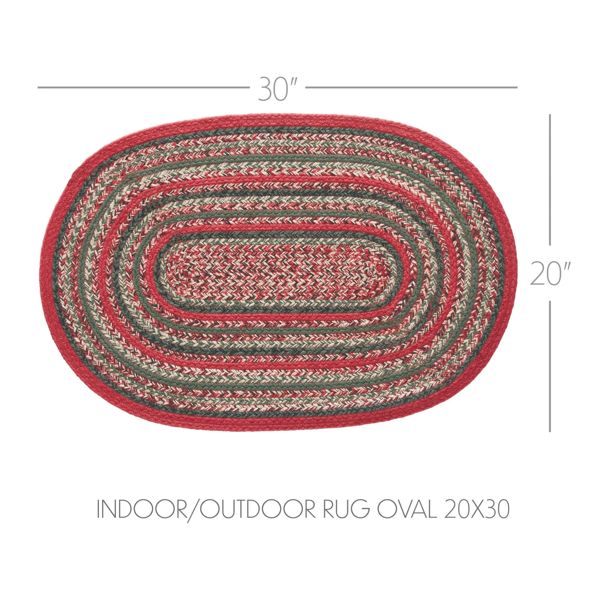 Forrester Indoor/Outdoor Oval Braided Rug 20x30"