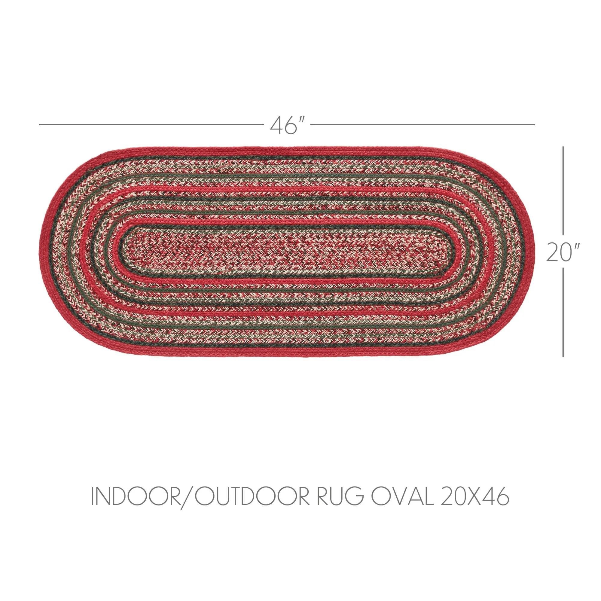 Forrester Indoor/Outdoor Oval Braided Rug 20x46"