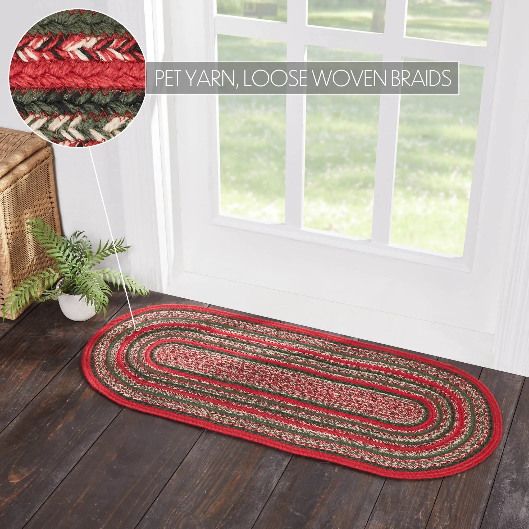 Forrester Indoor/Outdoor Oval Braided Rug 20x46"