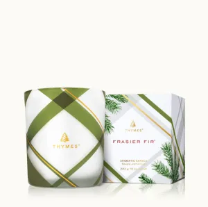 Frasier Fir 10oz Frosted Plaid Candle