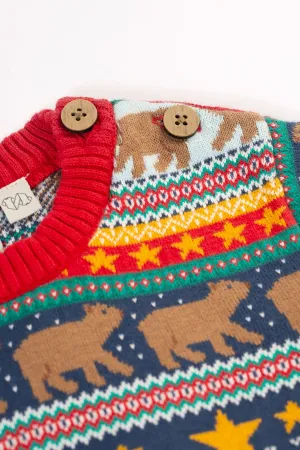 Frugi Baby Boys Forest Fairisle Jumper