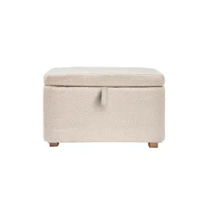 Gaia Baby Serena Footstool - Biscuit - Oak/Walnut