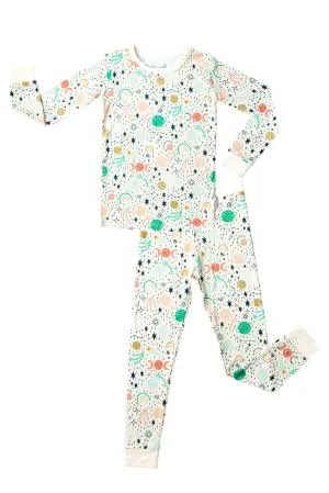 Good Morning Moons Two-piece Pajama Set Cream