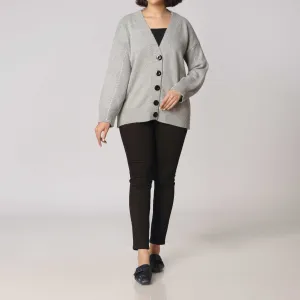 Grey Mid Length Cardigan PW2916