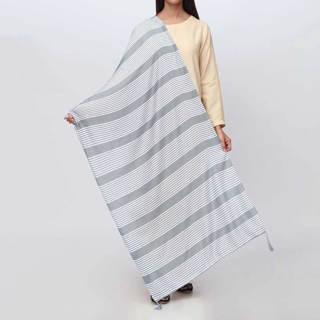 Grey Stripe Stole PW3779