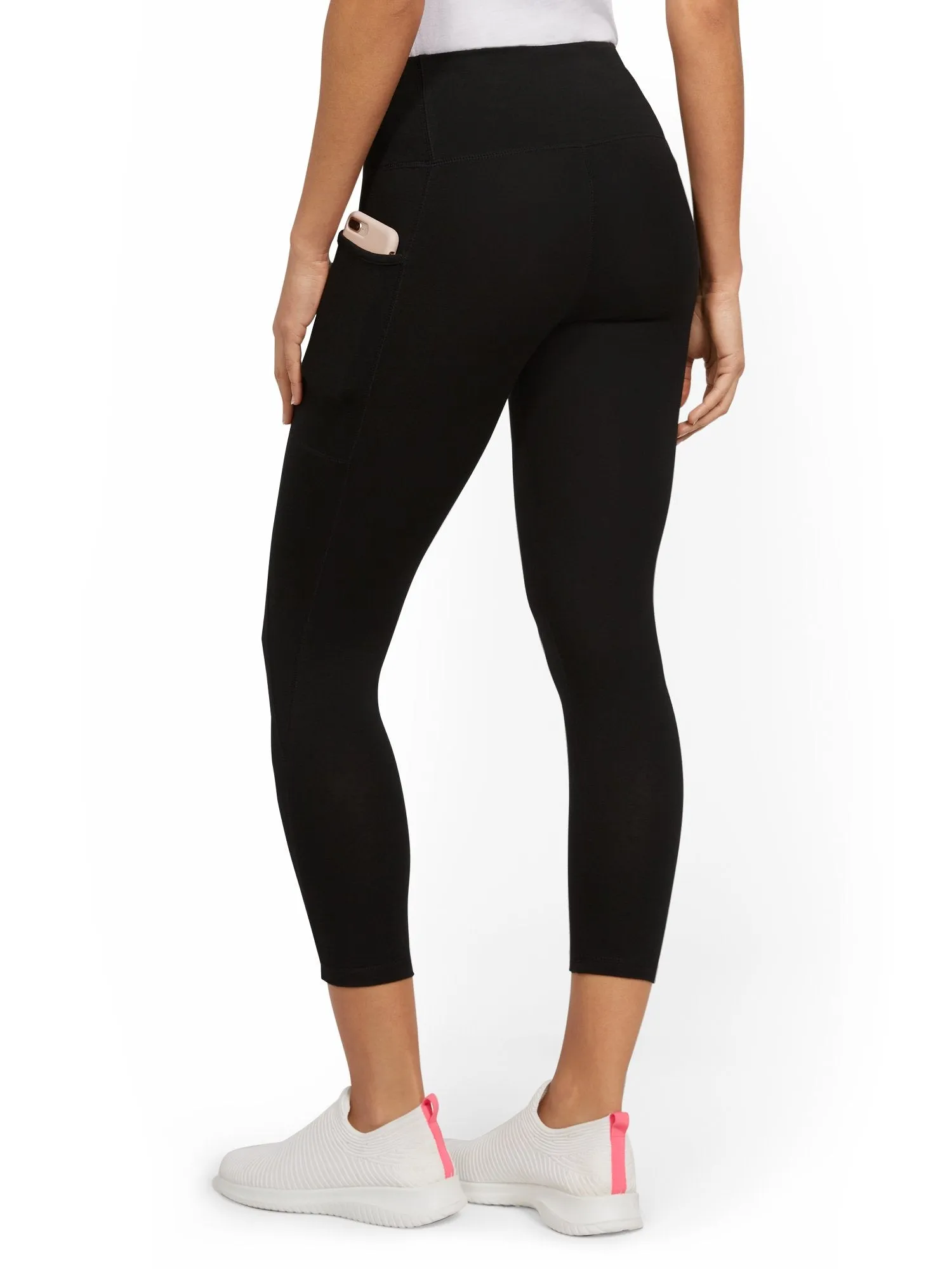 High-Waisted Side-Pocket Capri Legging