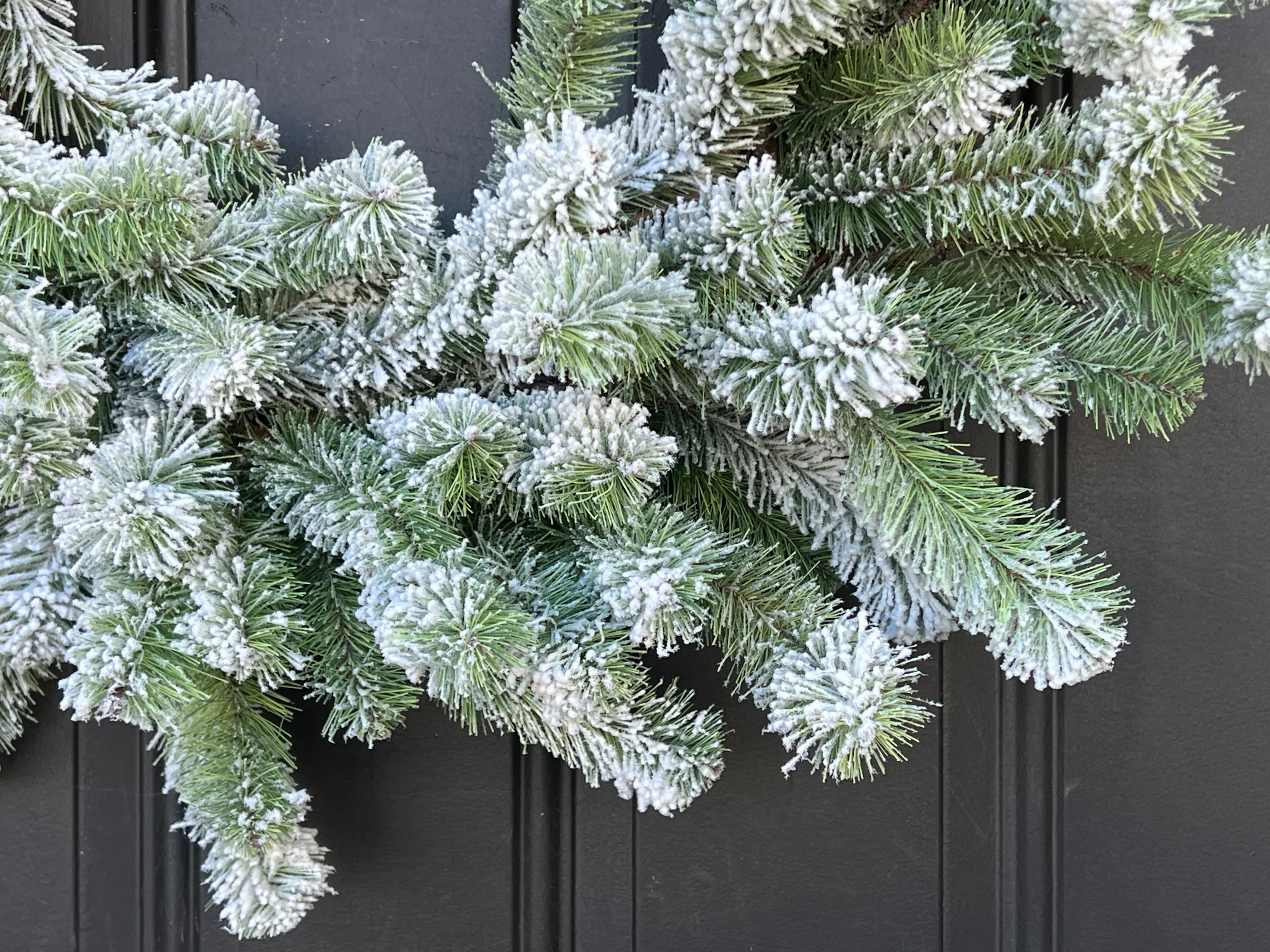 Holiday Flocked Pine Wreath