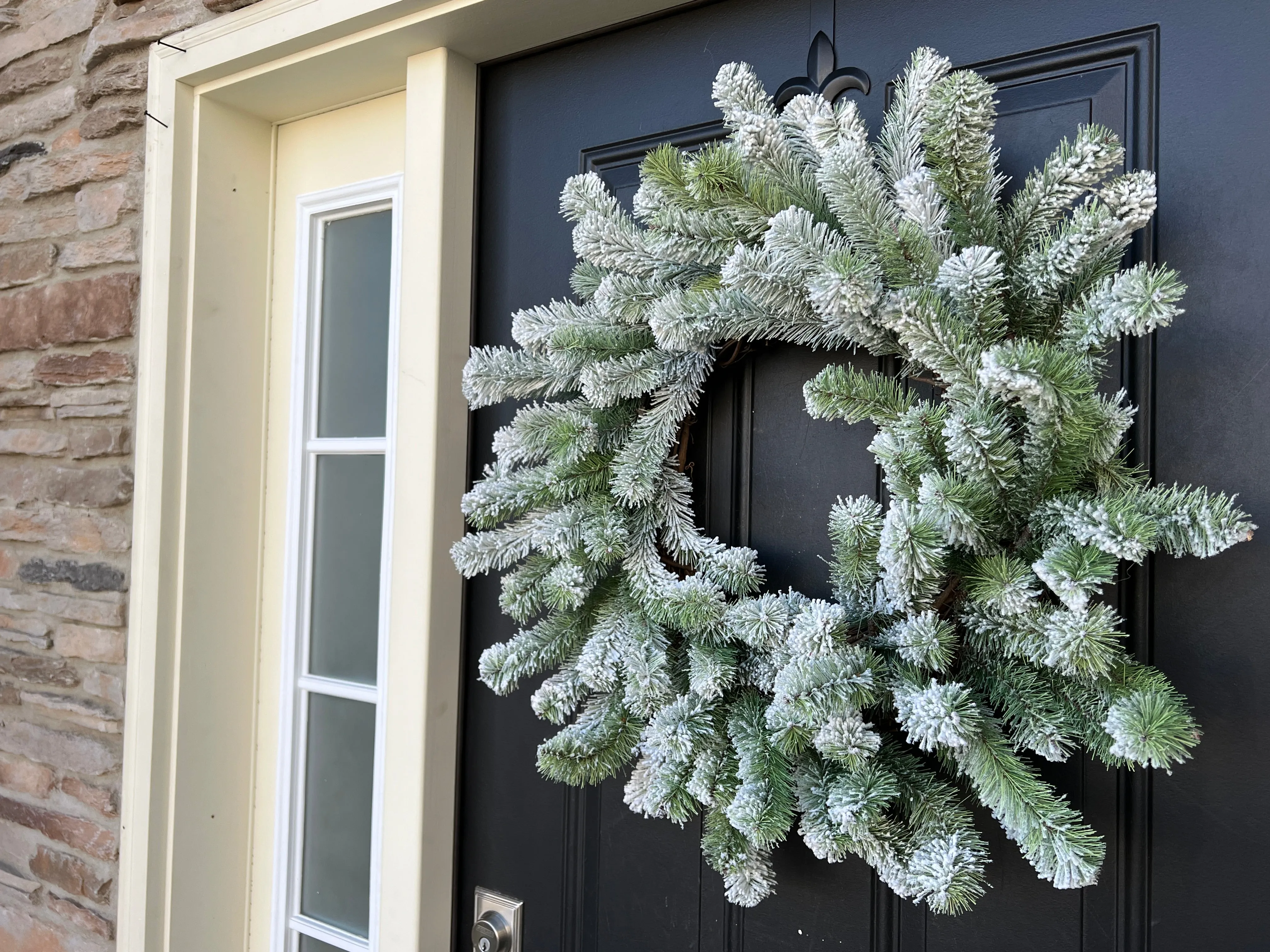 Holiday Flocked Pine Wreath