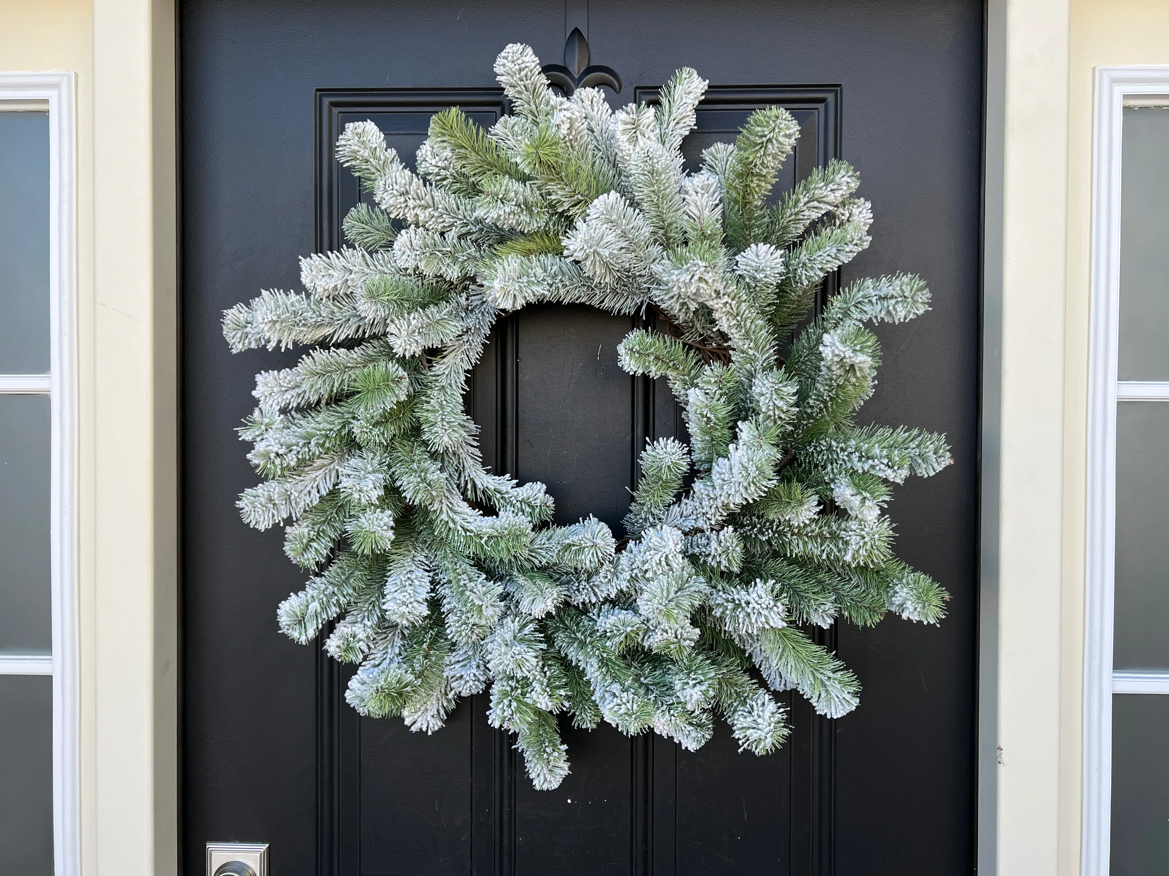 Holiday Flocked Pine Wreath