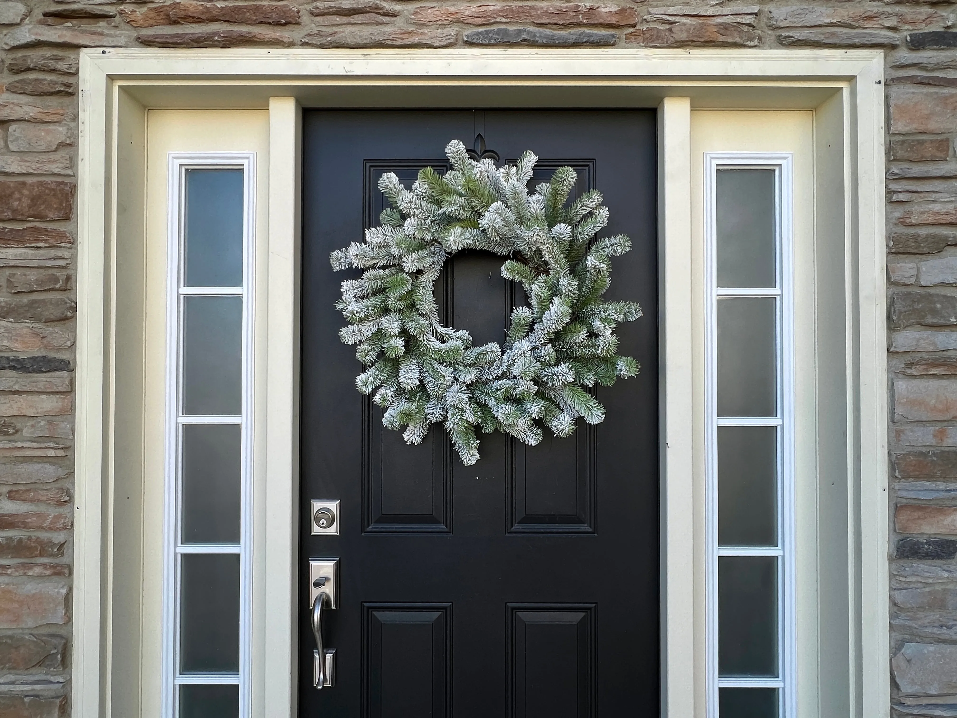 Holiday Flocked Pine Wreath