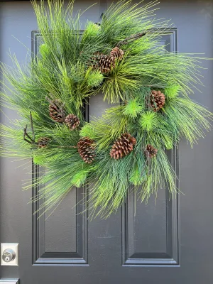 Holiday Pinecone Wreath