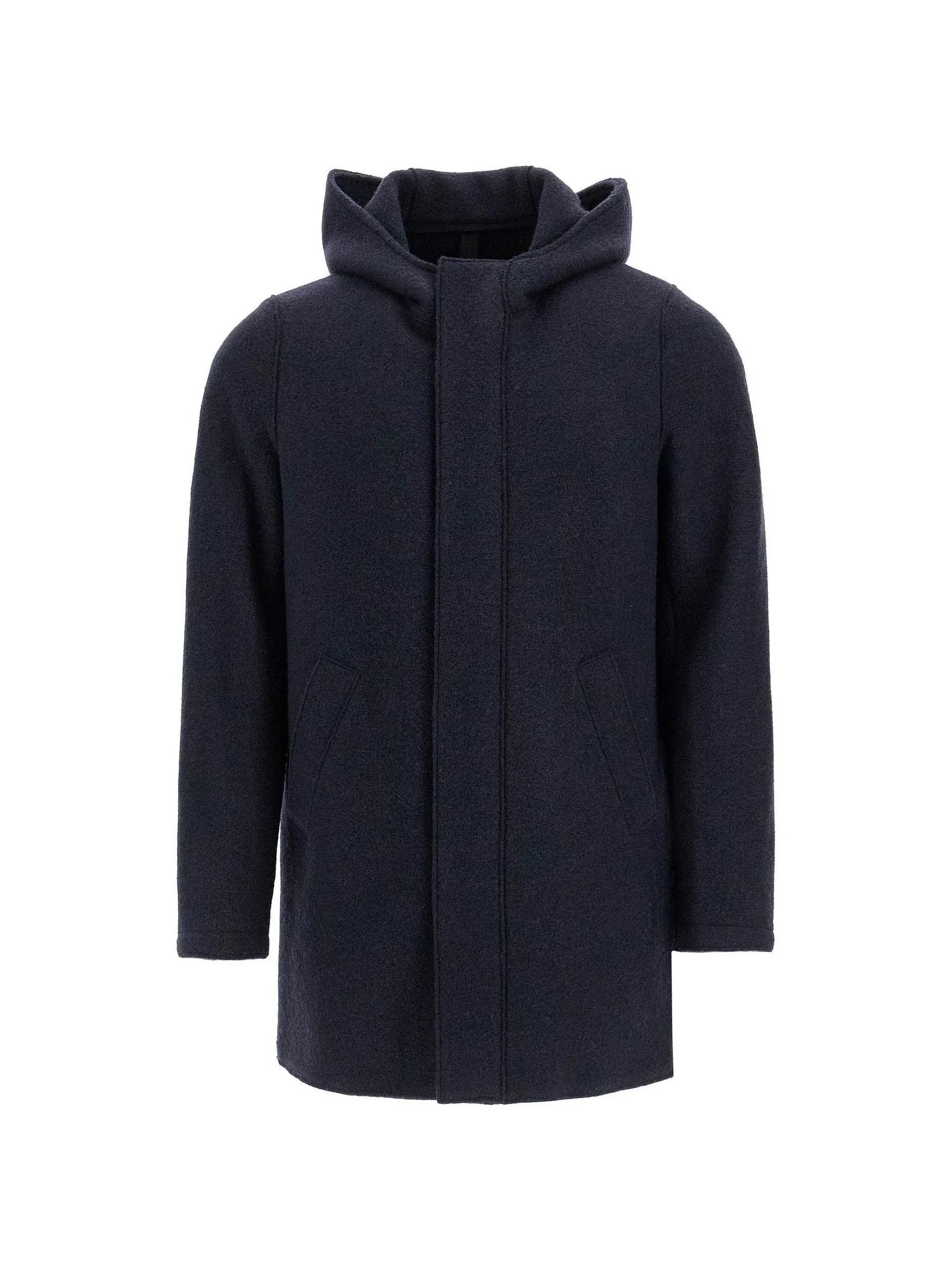 Hooded Boiled Wool Jacket