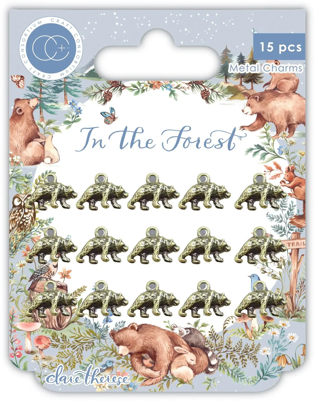 In The Forest - Metal Charms - Bear