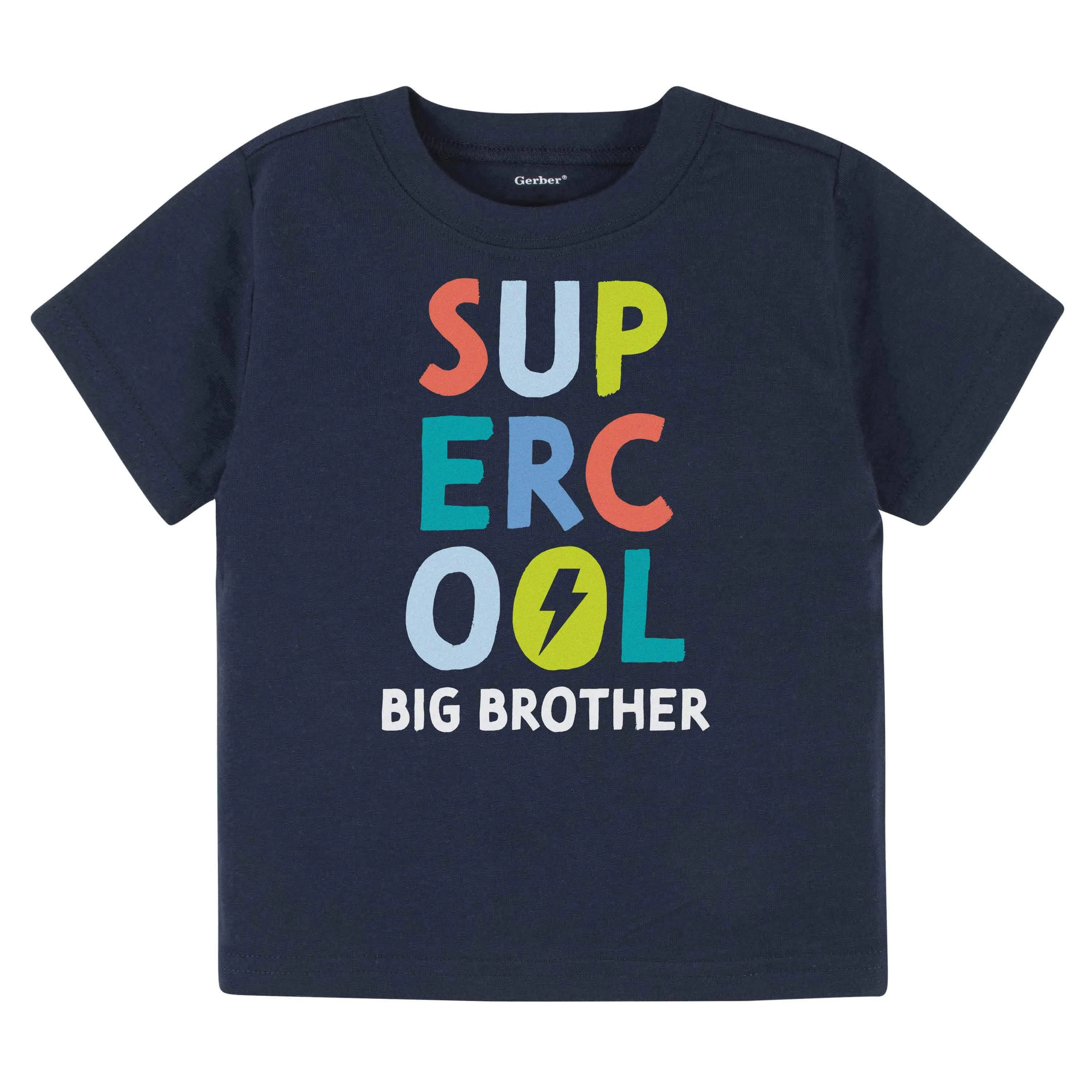 Infant & Toddler Boy "Super Cool Big Brother" Short Sleeve Tee