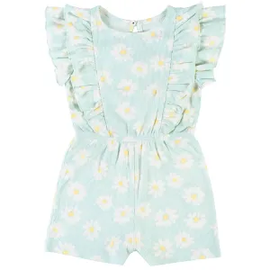 Infant & Toddler Girls Blue Ruffled Romper