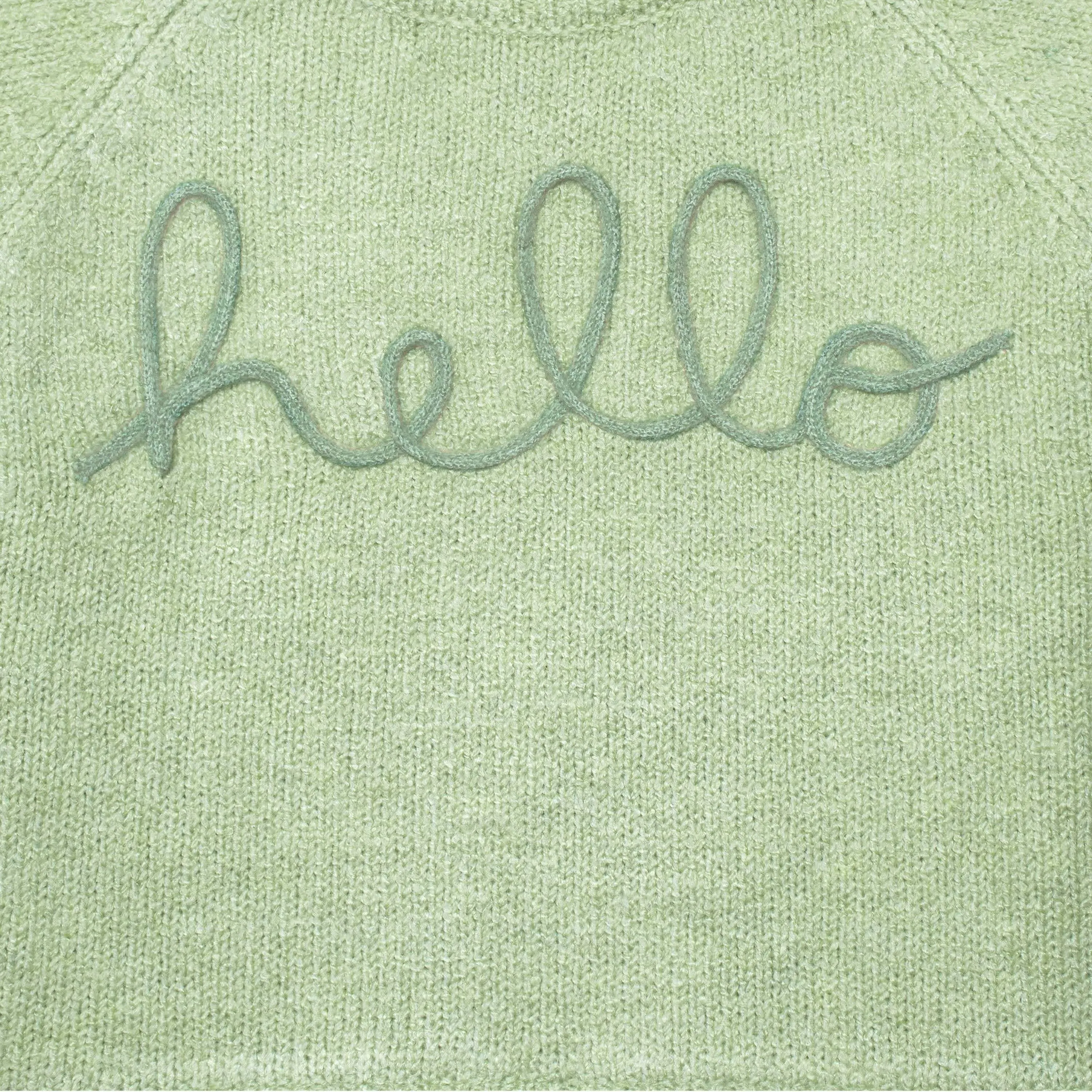 Infant & Toddler Girls Green Sweater With Tulle Trim