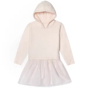 Infant & Toddler Girls Light Pink Sweater Dress With Tulle Skirt