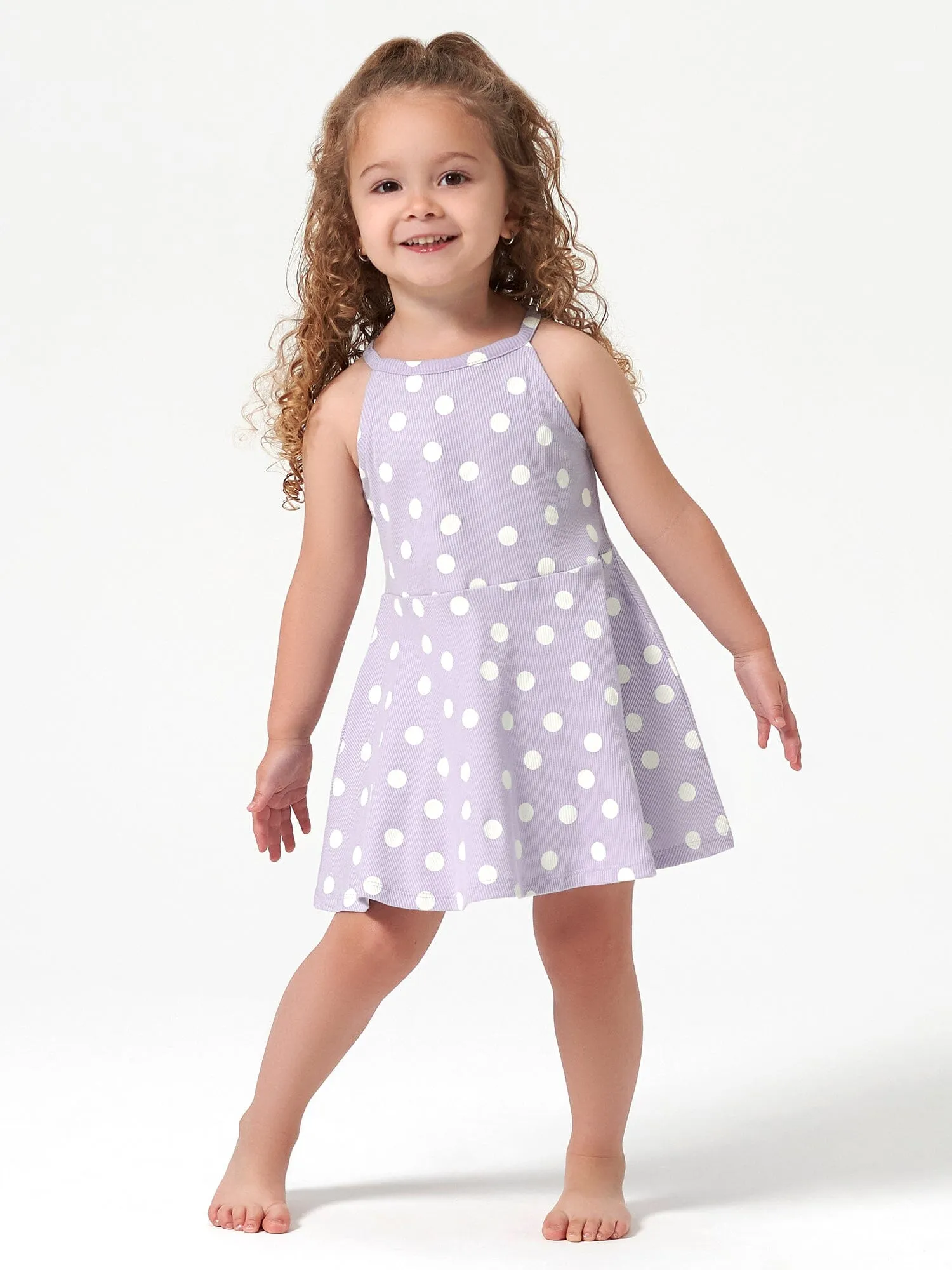 Infant & Toddler Girls Purple Sleeveless Halter Dress