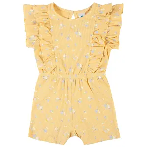 Infant & Toddler Girls Yellow Ruffled Romper