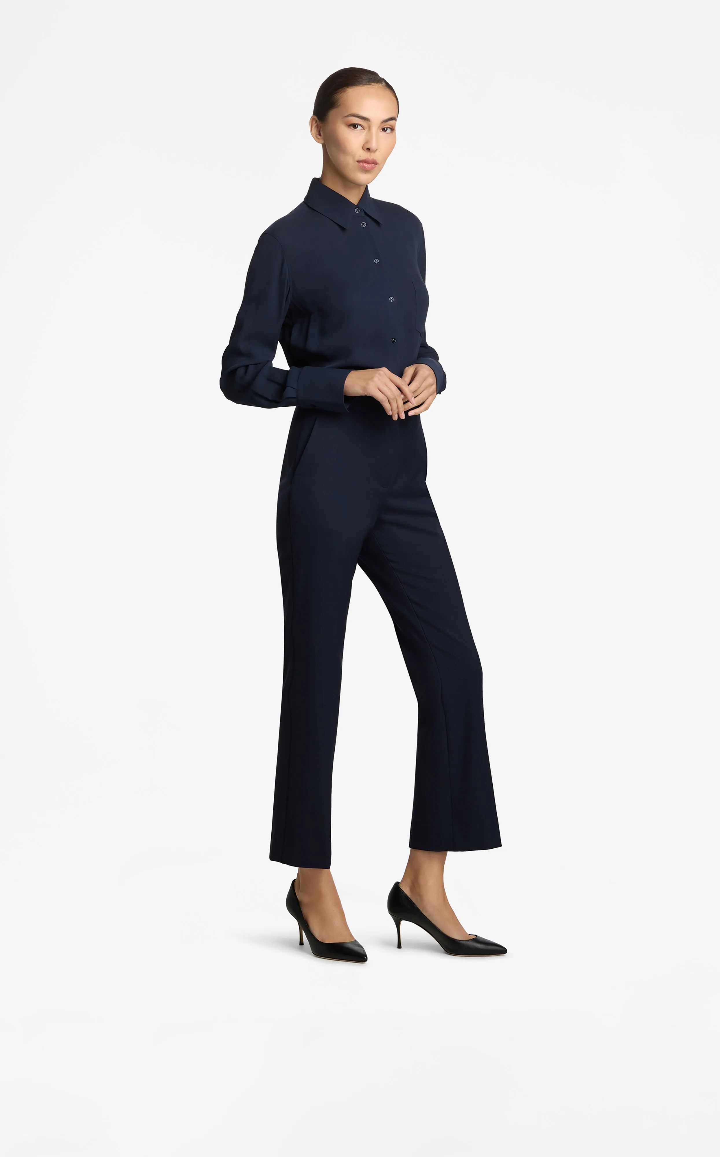 Karla in Stretch Crepe Suiting Pant