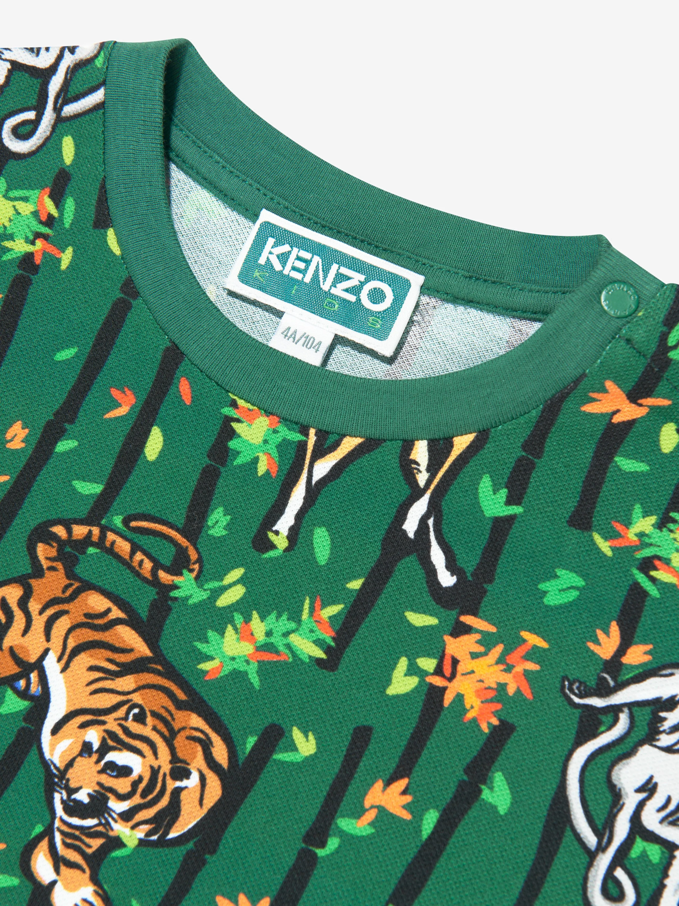 KENZO Baby Boys Jungle T-Shirt in Green