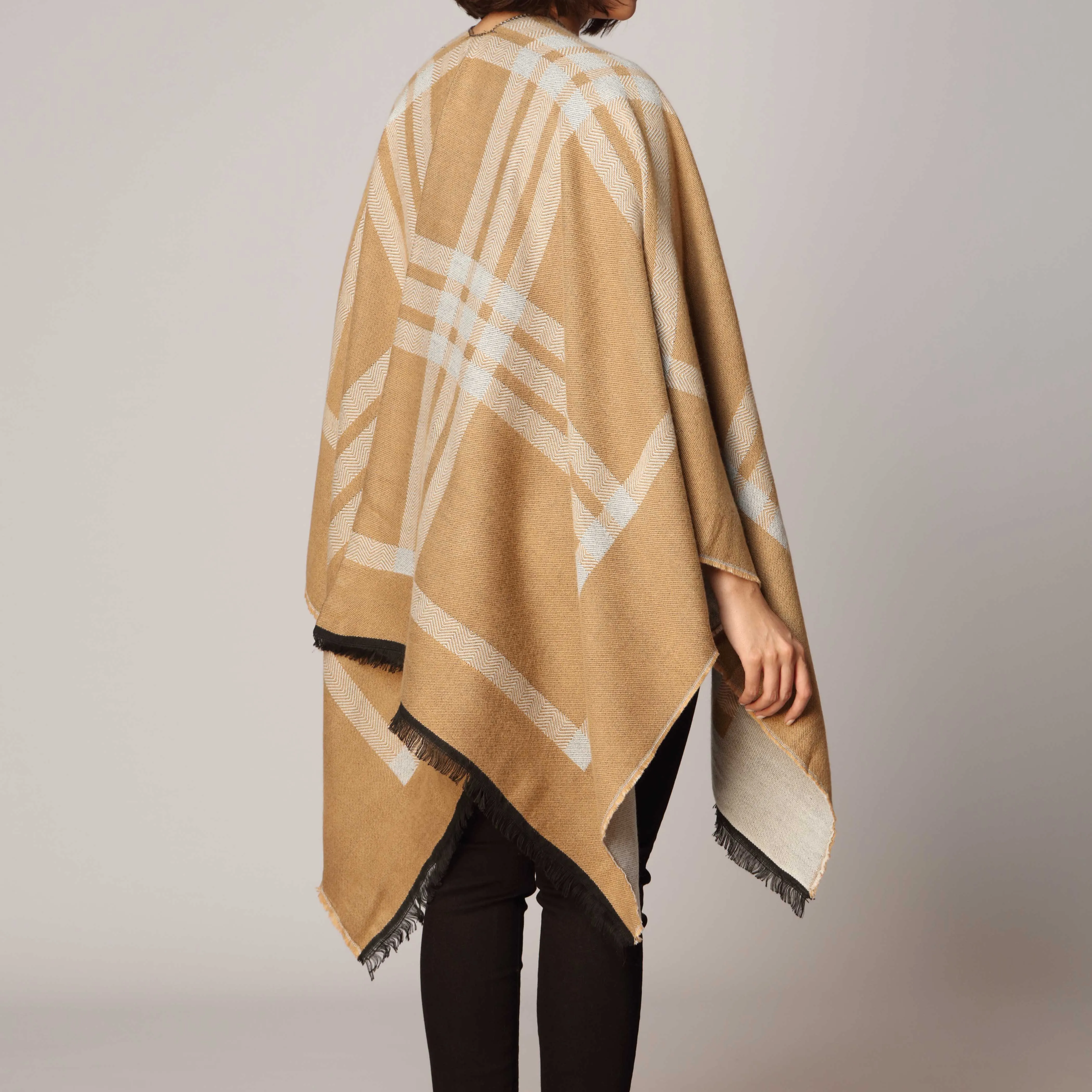 Khaki Cape Shawl PW2824