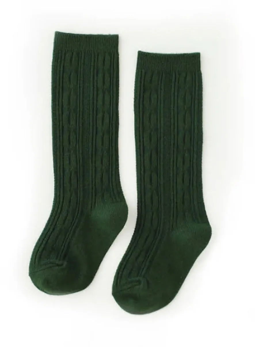 Knee High Socks Size 6-18 Months Forest Green The Little Stocking Co