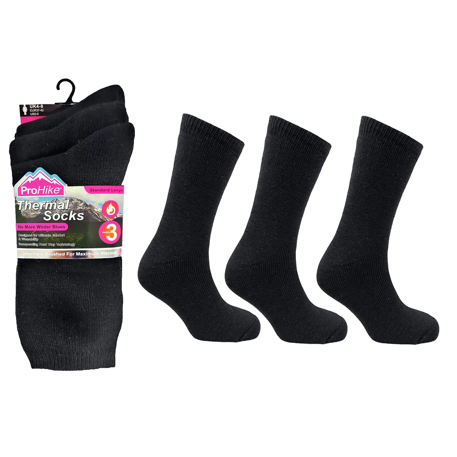 Ladies Short Brushed Thermal Socks