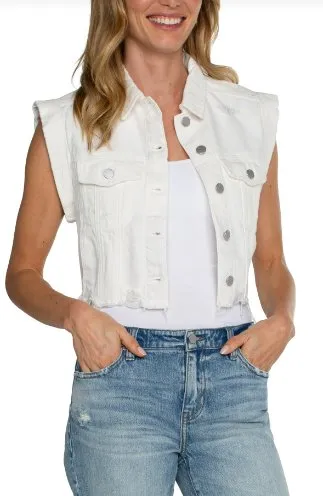 Liverpool Cropped Sleeveless Jacket