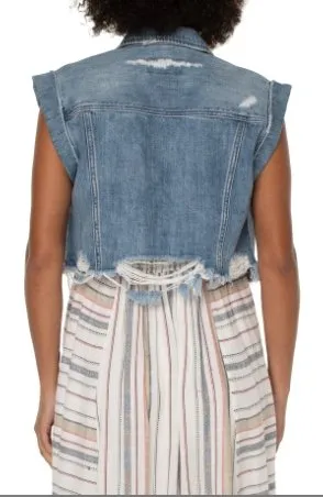 Liverpool Cropped Sleeveless Jacket