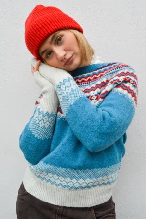 Lowie Caerphilly Fairisle Jumper in Blue