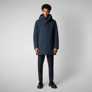 Man's hooded parka Daucus in blue black