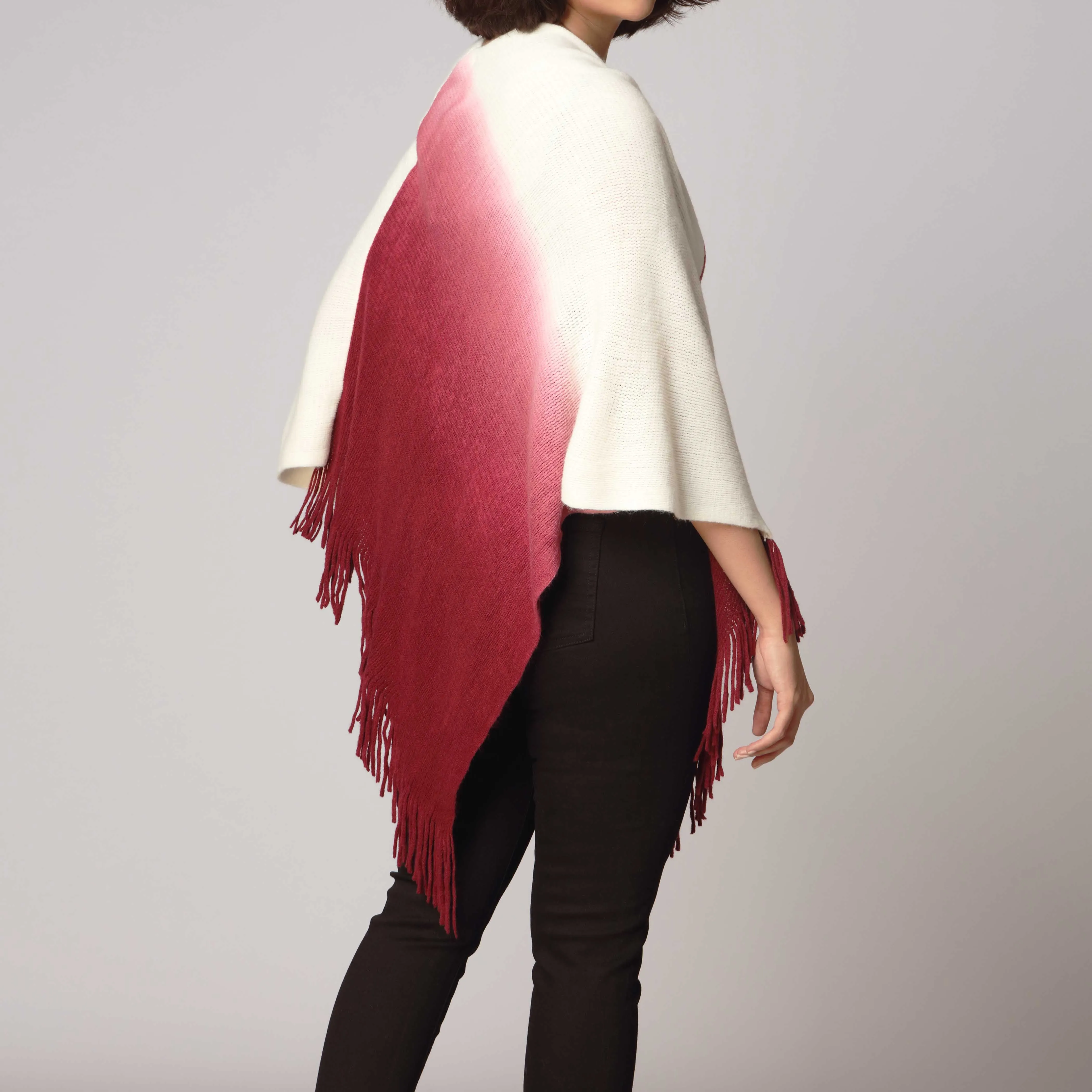 Maroon Cape Shawl PW2805