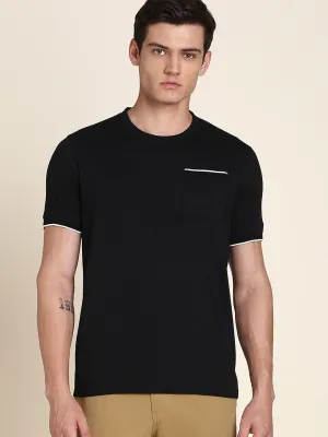 Men's Black Tshirts Wardrobe Essentials Soft And Stretchy Fabric