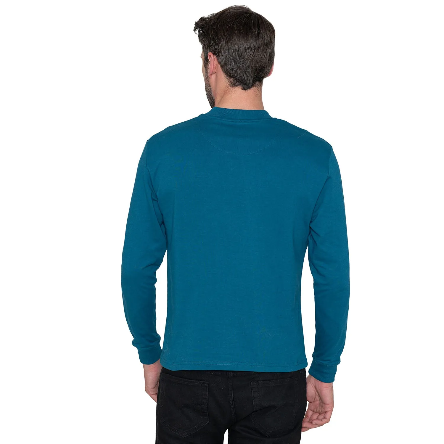 Men's Bomber Polo Sweatshirt - Blue