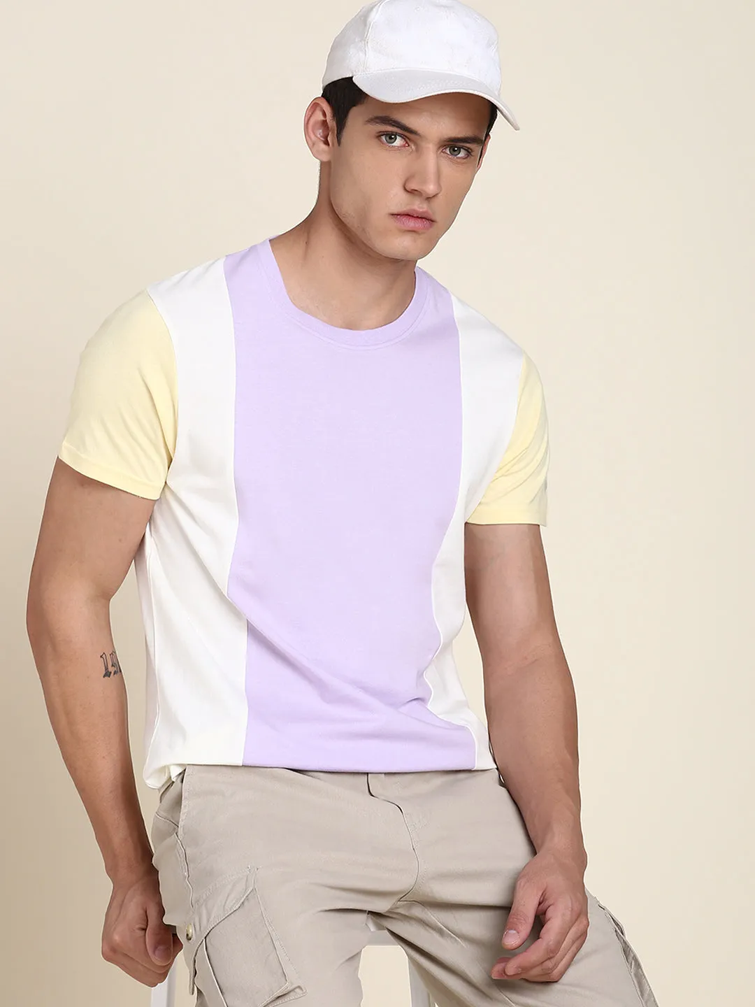 Men's Lavender Tshirts Wardrobe Essentials Soft And Stretchy Fabric